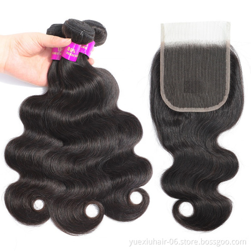 9A 10A 12A one donor super double drawn straight and body wave hair bundles lace frontal hair wig